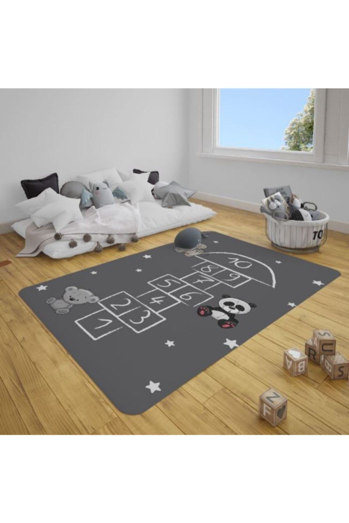 instababyrooms erkek cocuk odasi filli sek sek sayilar desenli hali fiyati yorumlari trendyol