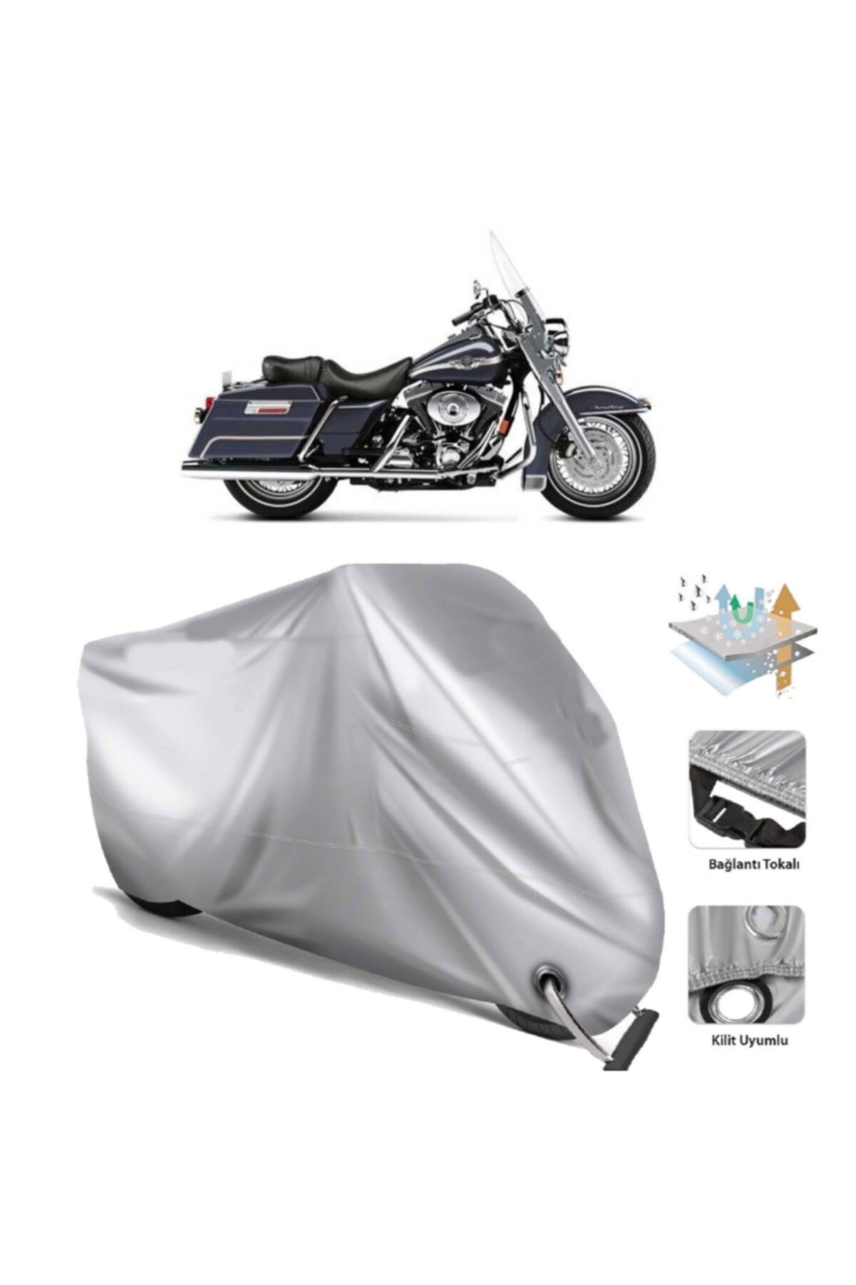 CoverPlus Road King Flhr Motorcycle Cover Link And Lock