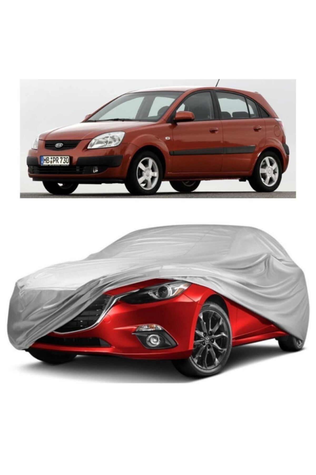CoverPlus Kia Rio Hb Araba Brandası Miflonlu Branda Oto Çadır Örtü (2005-2011)
