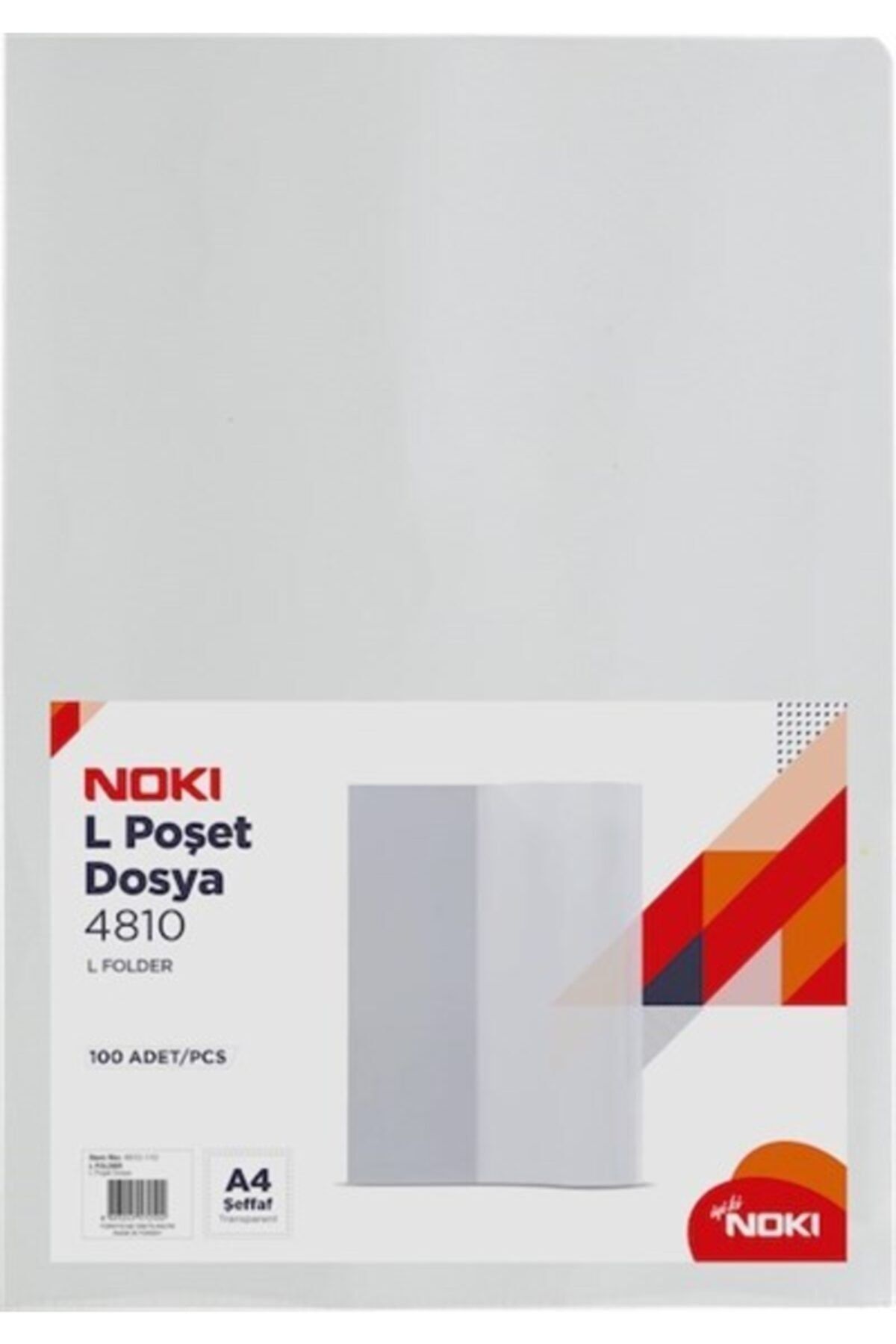 Noki L Poşet Dosya Şeffaf 100'lü 4810-110