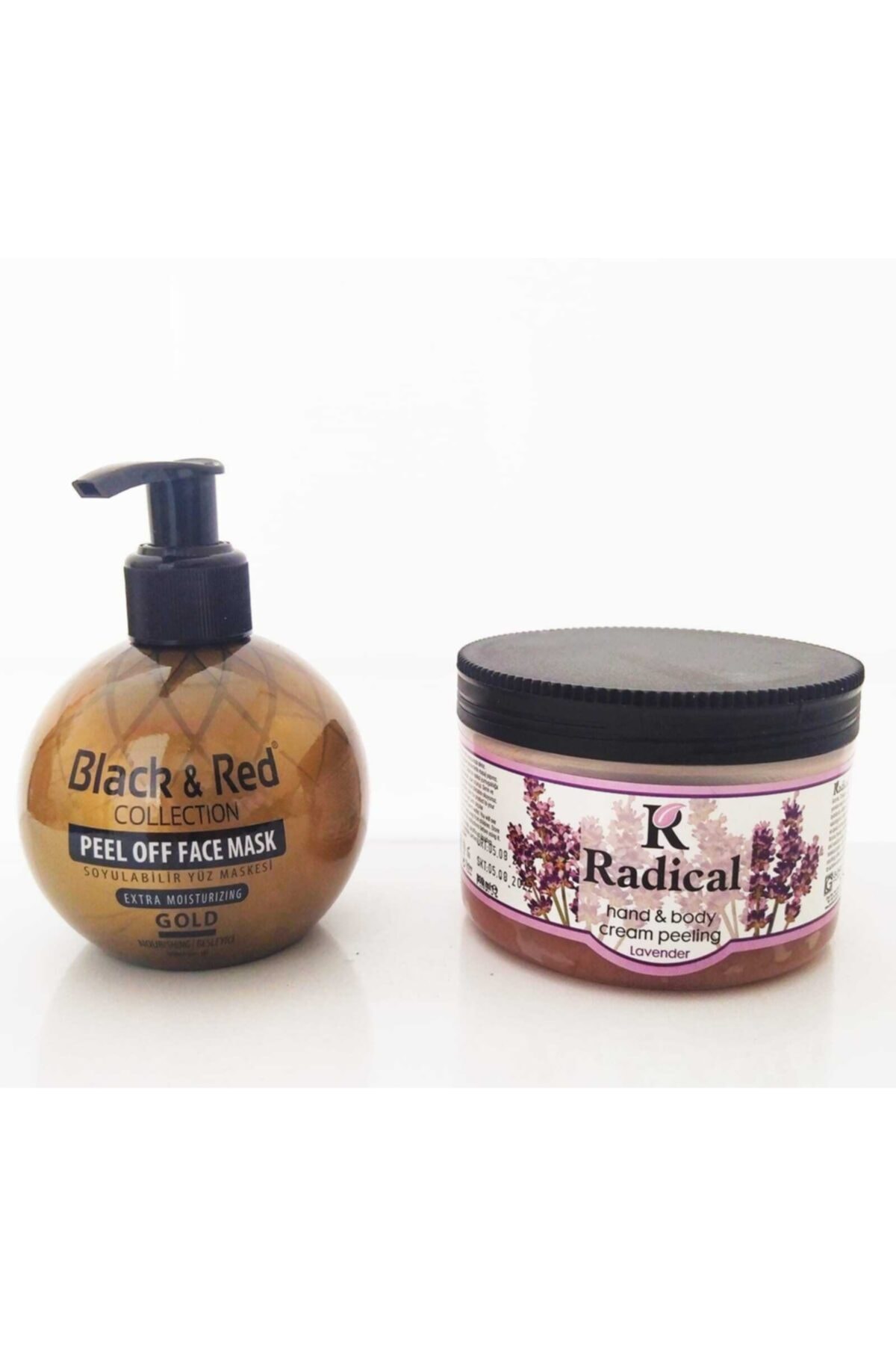 Black Red Altın Maske 250 ml  Argan Yağlı Radical Lavanta Özlü Krem El Ve Vücut Peelingi 300 ml