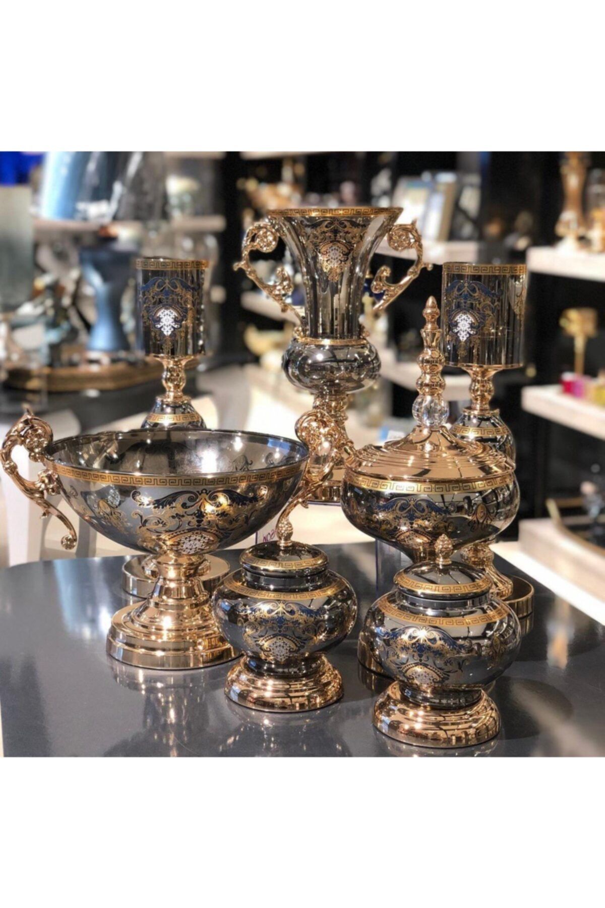 ROSSEV Lacivert Salon Takımı 7 Parça