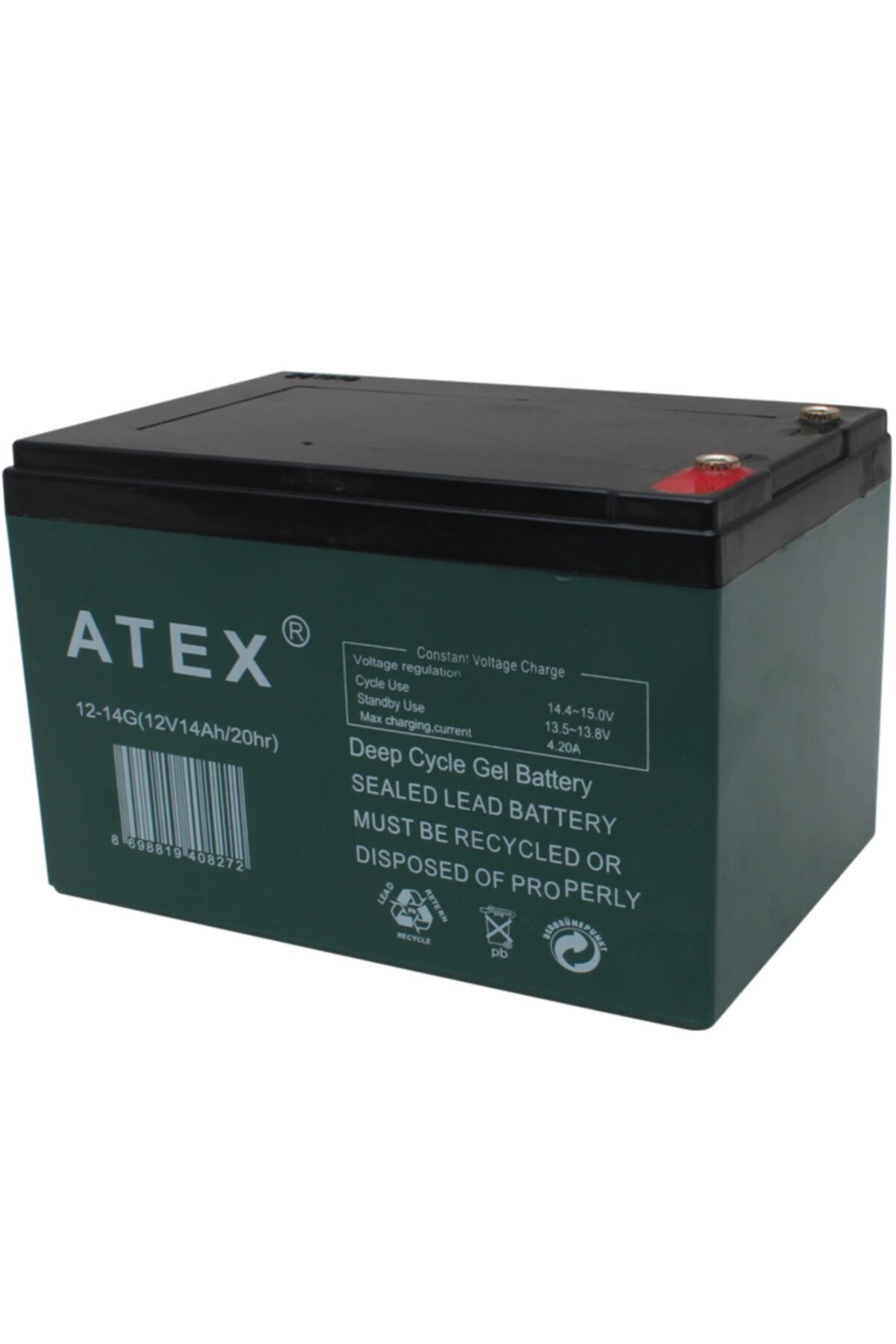 atex aku 12 volt 14 amper 12 14g jel tip aku 150 x 97 x 95 mm elektrikli bisiklet akusu fiyati yorumlari trendyol