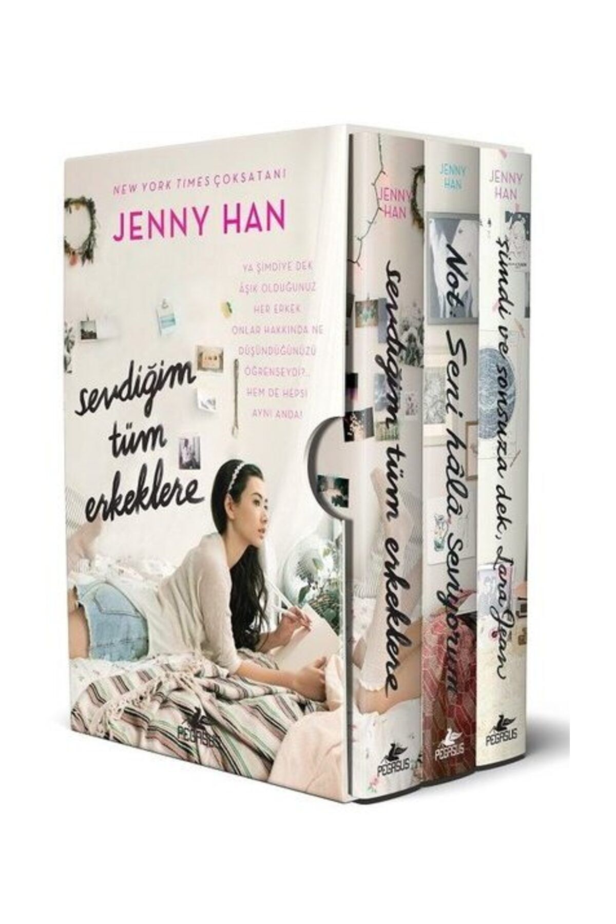 pegasus yayinlari sevdigim tum erkeklere kutulu ozel set 3 kitap ciltli jenny han fiyati yorumlari trendyol