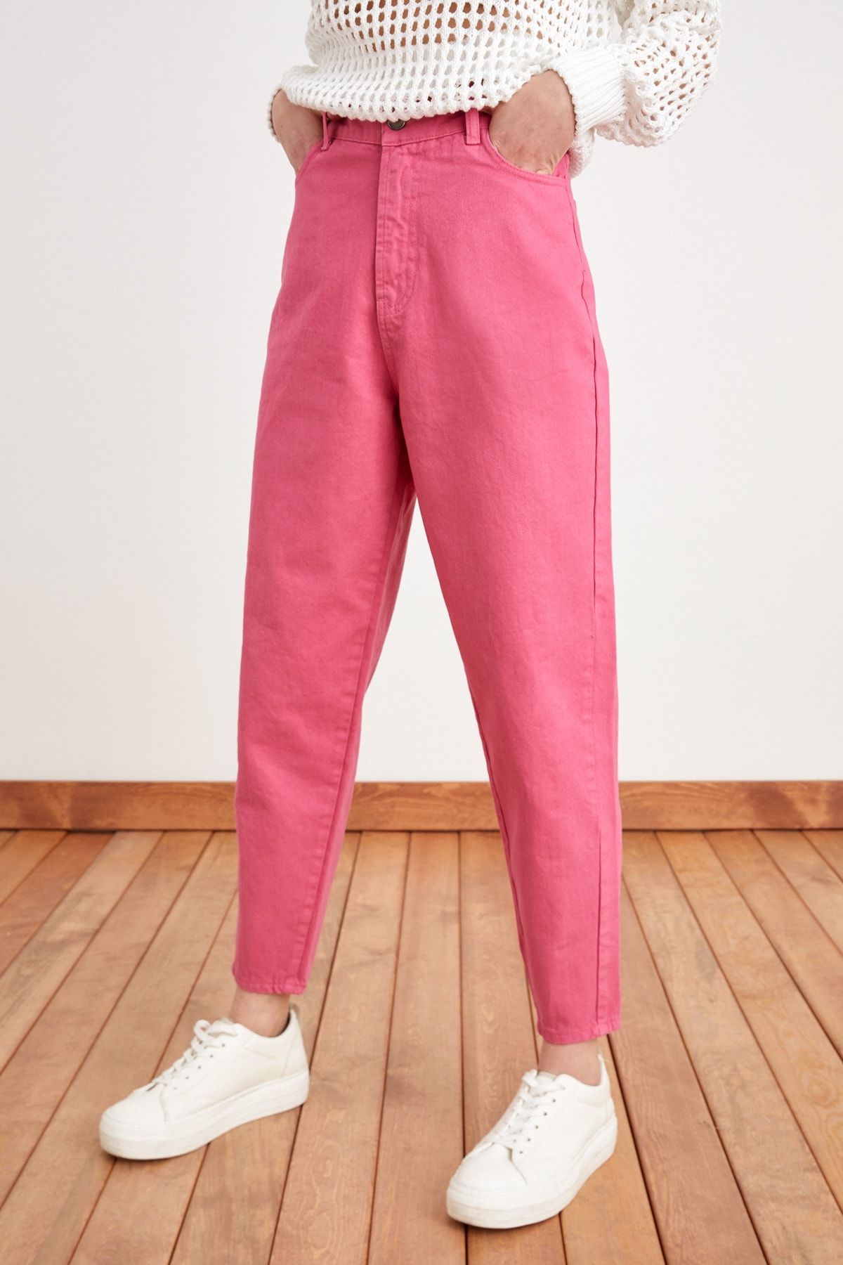 Love My Body Kadın Fuşya Dikiş Detaylı Pantolon 153M1684000