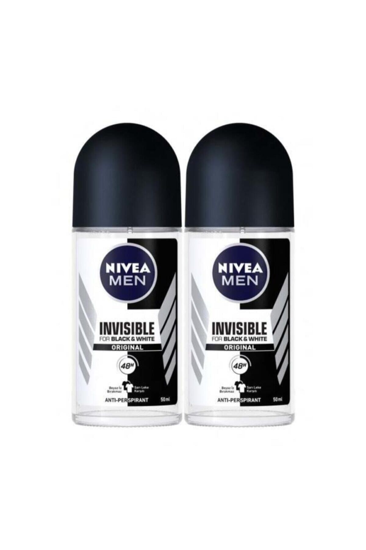 nivea men invisible black white fresh erkek deodorant roll on 50 ml 2 adet fiyati yorumlari trendyol