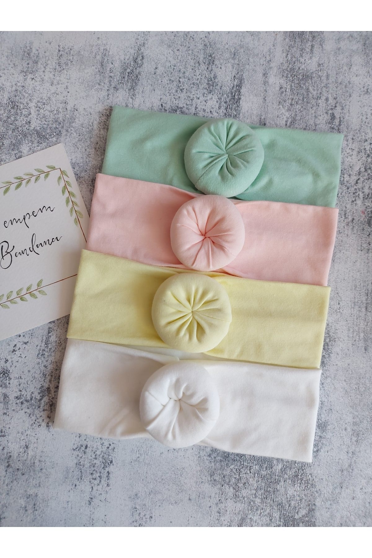 Pempem Bandana Kiz Bebek Donut Bandana 4lu Fiyati Yorumlari Trendyol