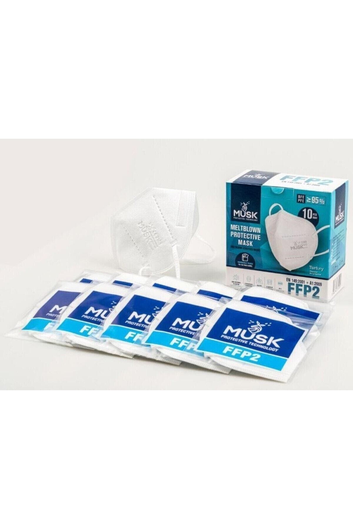Musk Ffp2 Maske Meltblowlu Ce Ve Iso Belgeli - 40 Adet