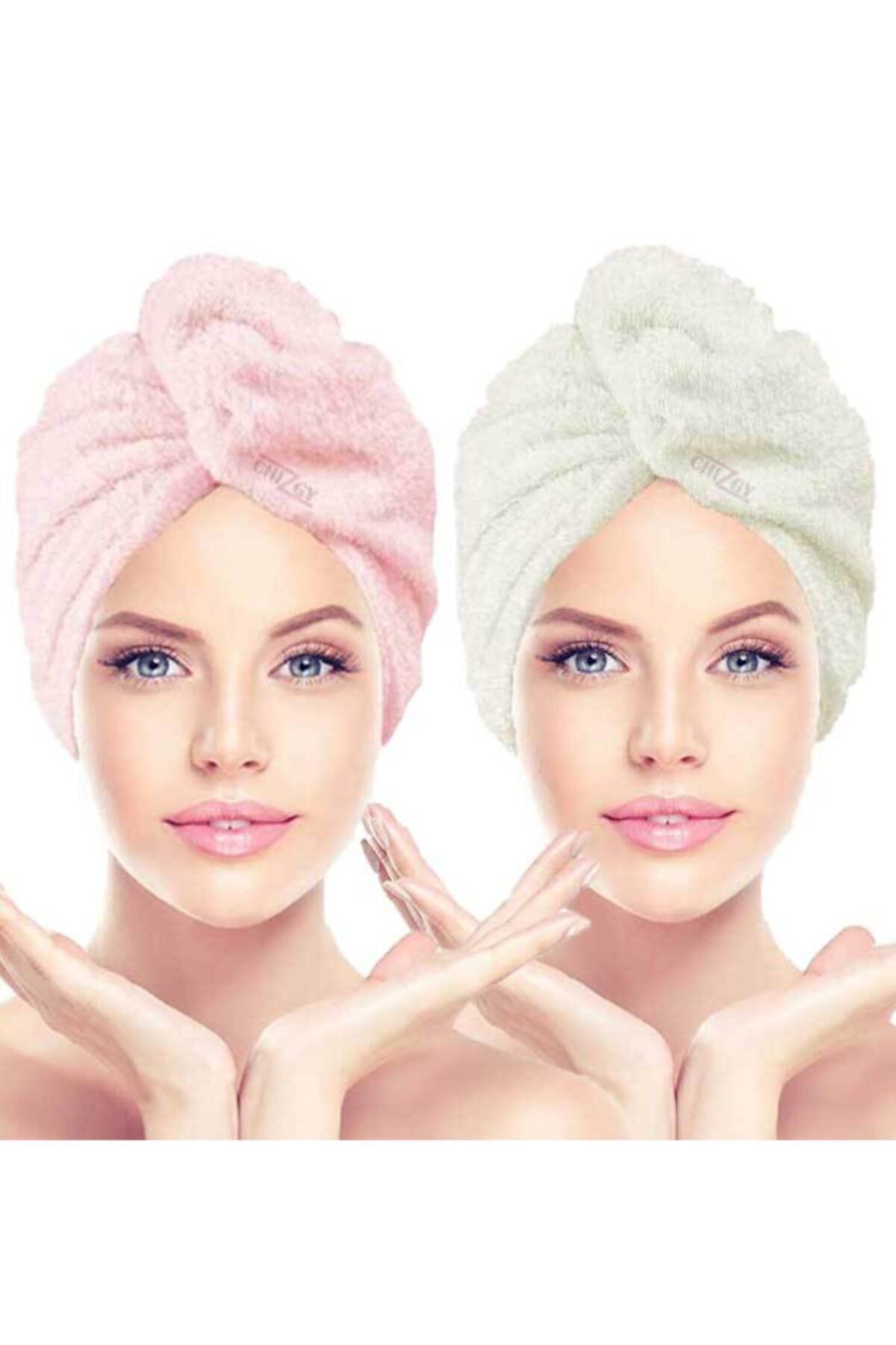 chizgy mikrofiber dugmeli sac havlusu sac bonesi banyo deniz ve havuz sonrasi plaj icin 2 li set fiyati yorumlari trendyol