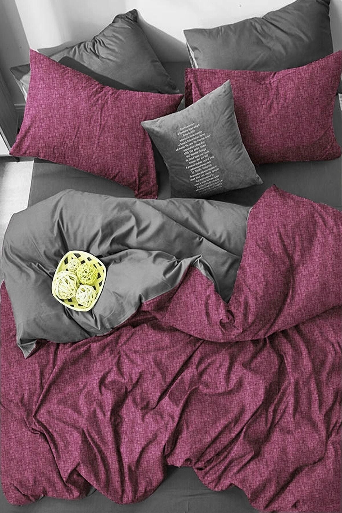 sedef home sedefhome cift tarafli nevresim takimi tek kisilik lastikli carsafli 100x200 gul kurusu gri fiyati yorumlari trendyol