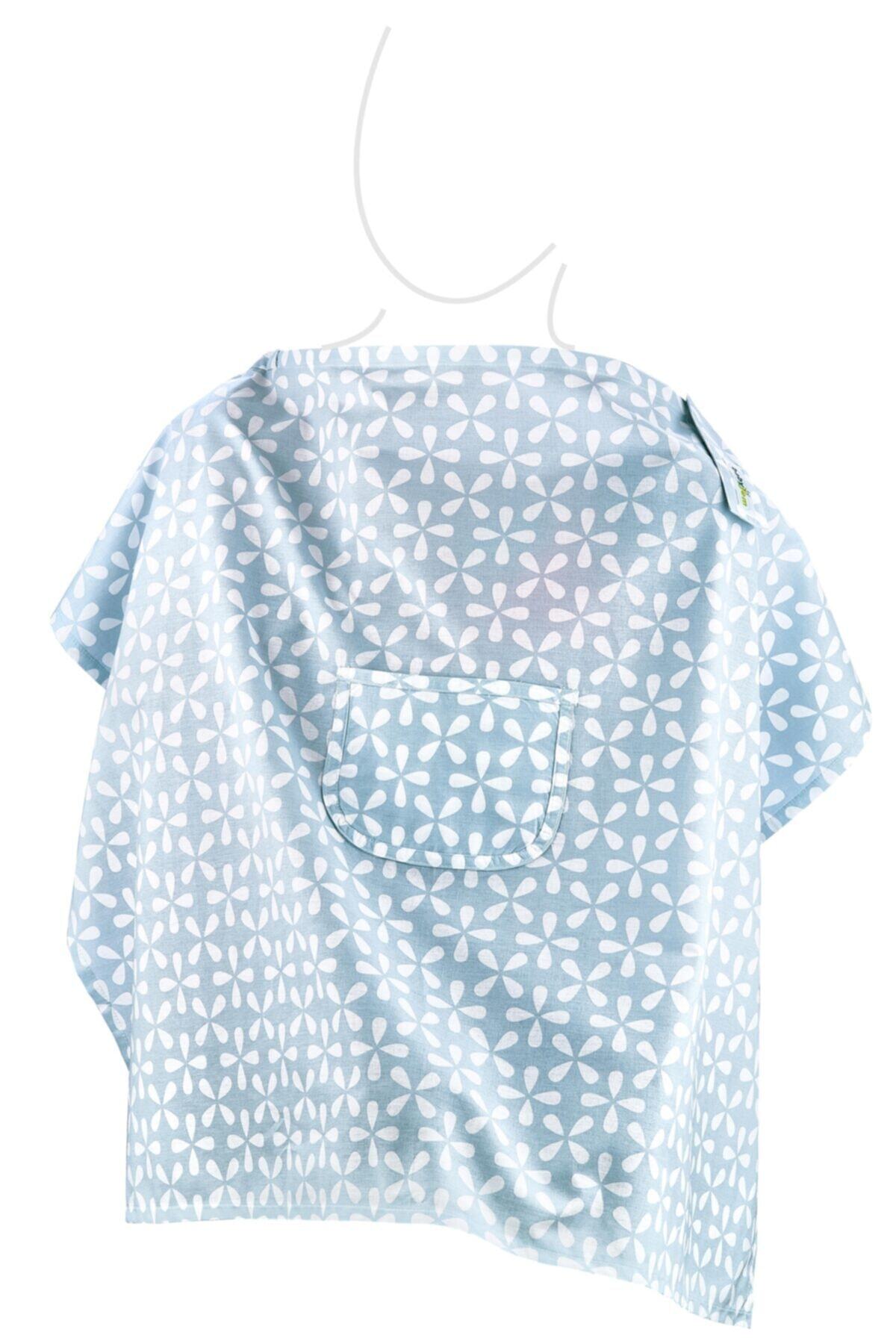 Babyjem Boze Cepli Emzirme Önlüğü 323 Mavi Yonca