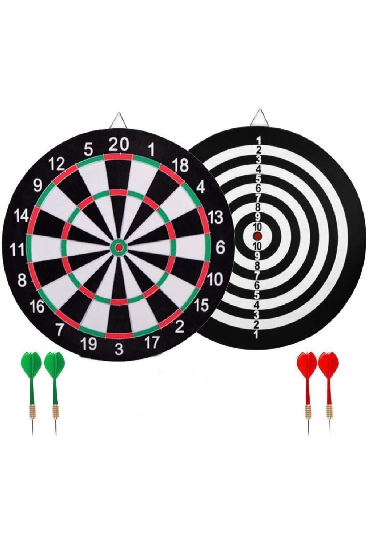 By adm Çift Taraflı Dart Tahtası 4 Oklu 34 Cm