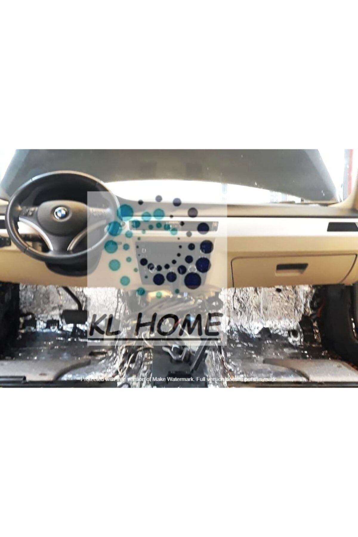 KL HOME 9mm*50cm*100cm (0,50M2) Yapışkanlı Folyolu Araç Oto Ses Akustik Yalıtım Kauçuk Köpük Izolasyon