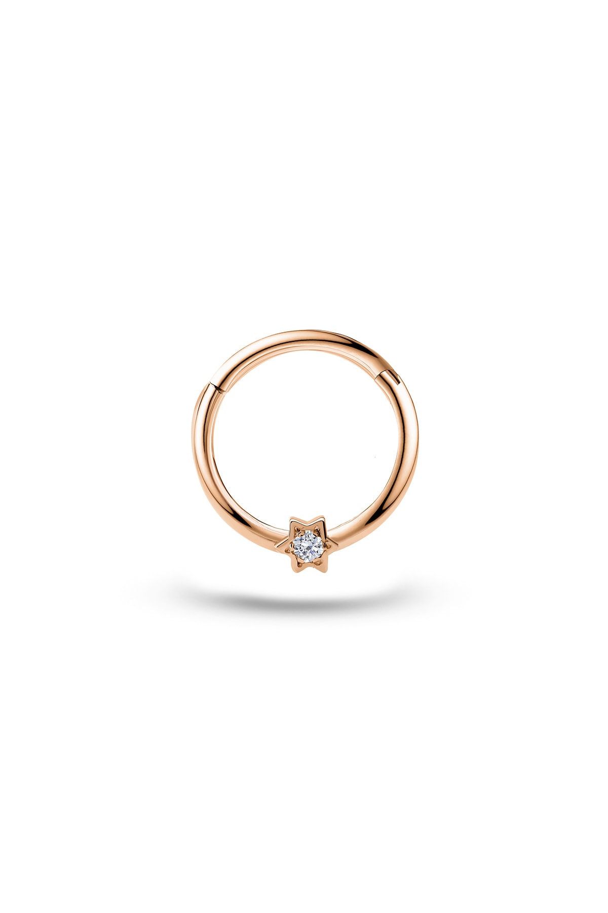 La Tua Luce Jewelry Kadın Pırlanta Yıldız Clicker 14 Ayar Rose Gold