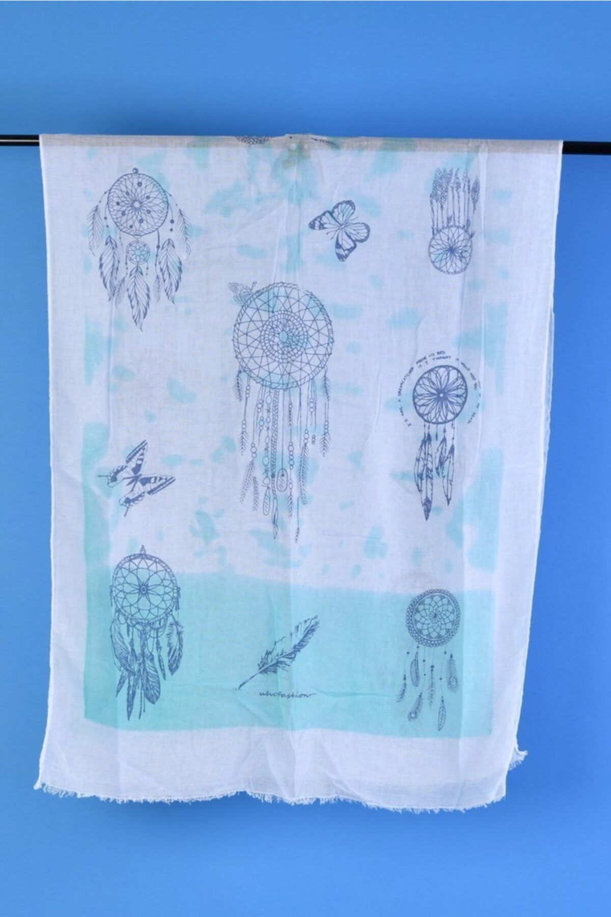 Moda1001 Kadın Mint Dream Catcher Düş Kapanı Desenli Pareo
