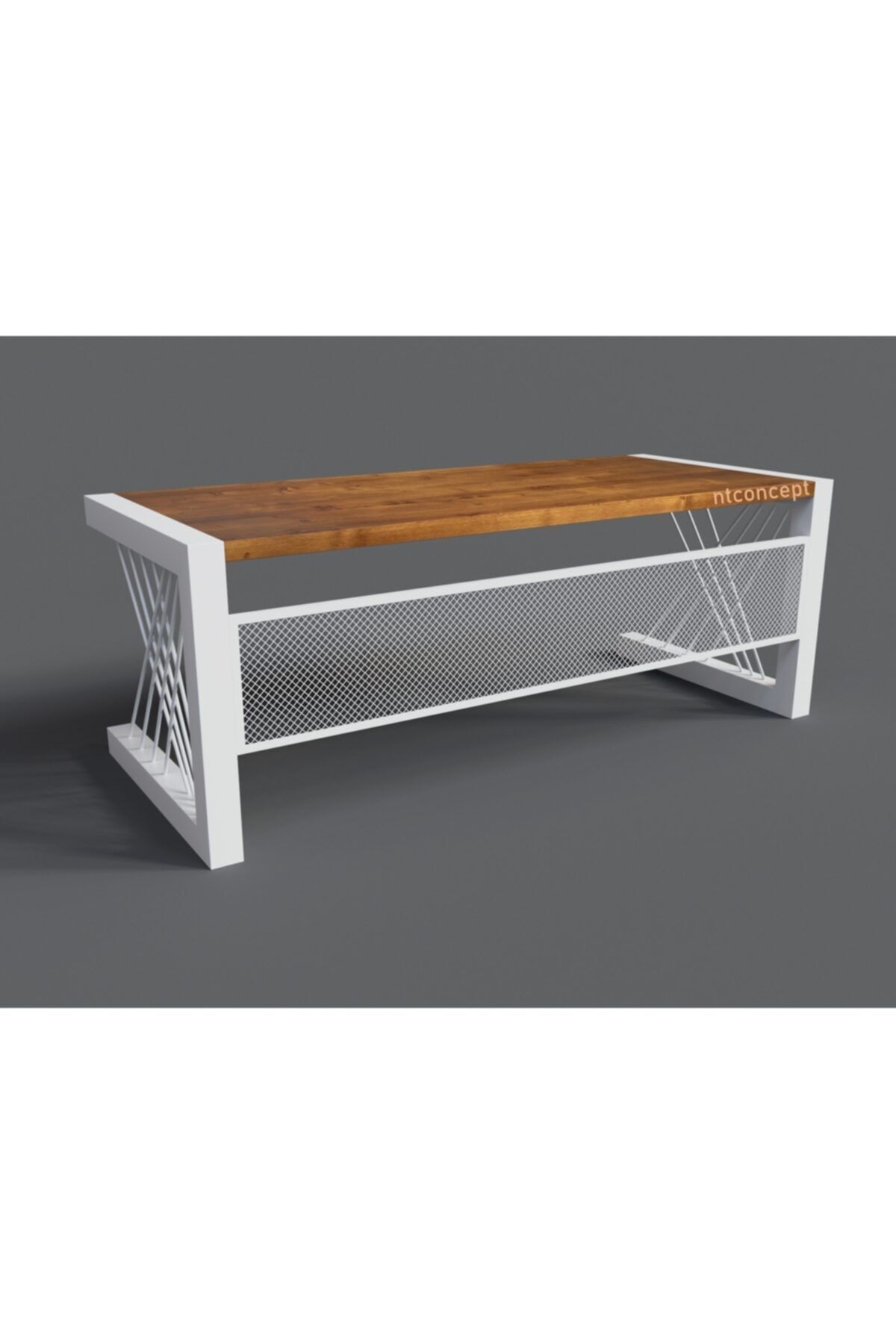 NT Concept Ntconcept Masif Ağaç Ofis Masası(85cm-200cm-h78cm)