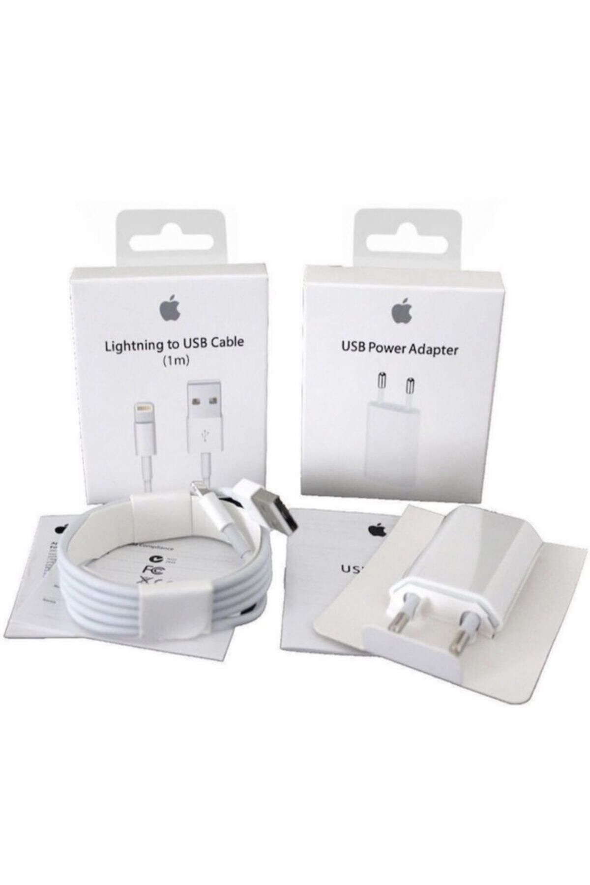 Cepsuar Beyaz Iphone Orjinal Usb Kablo 5 5s 6 6s 7 8 Plus X Uyumlu Şarj Aleti Cihazı Adaptör