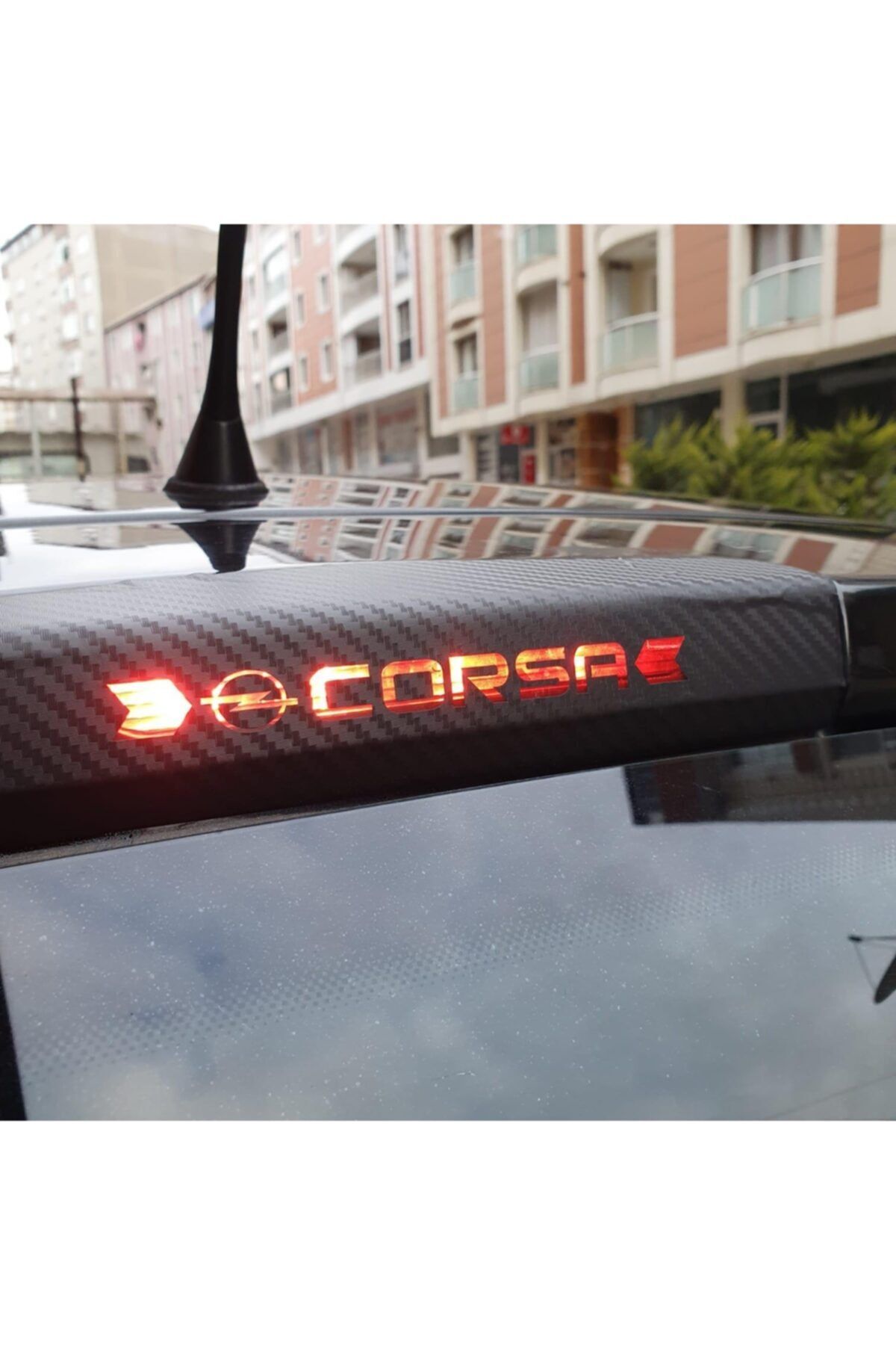 Carmind Opel Corsa D Uyumlu Karbon Arka Fren Stop Lambası Sticker