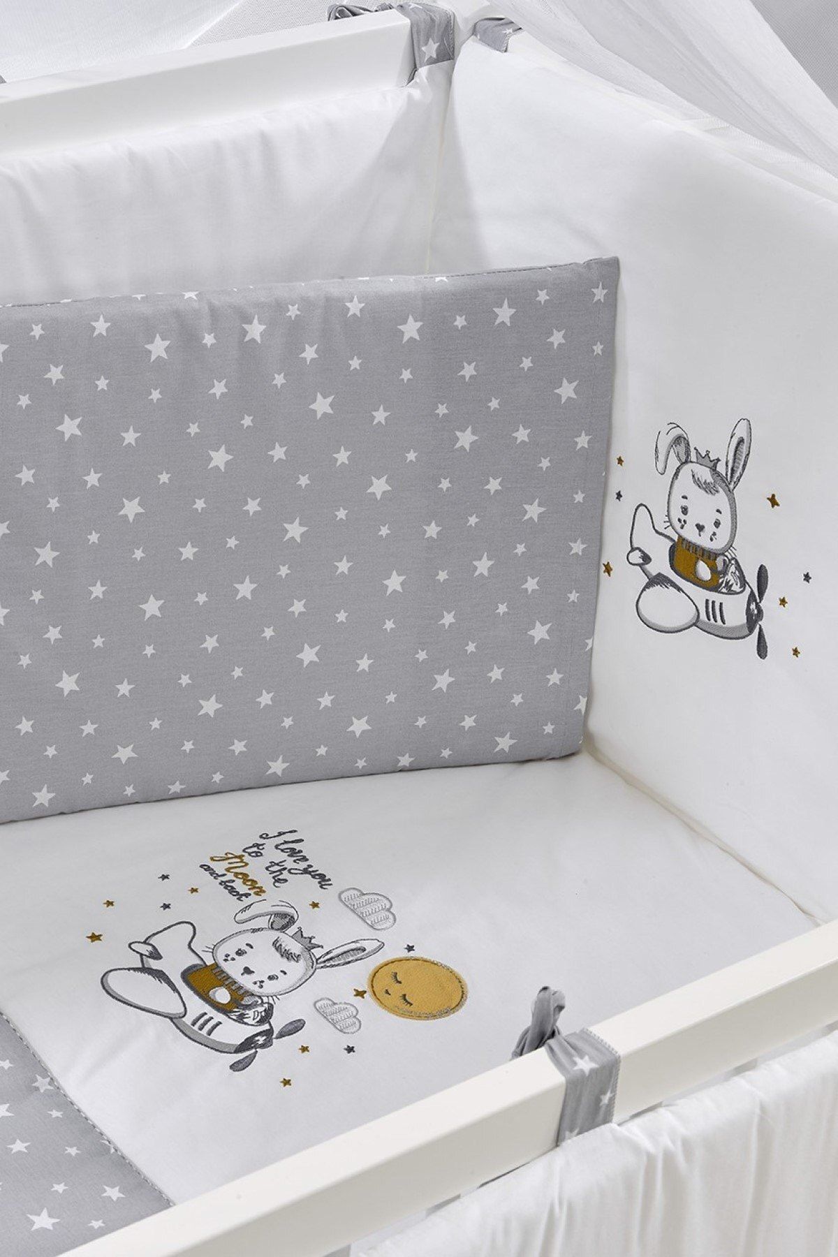 meltem smart unisex bebek gri renkli nakisli uyku seti 60x120 cm fiyati yorumlari trendyol