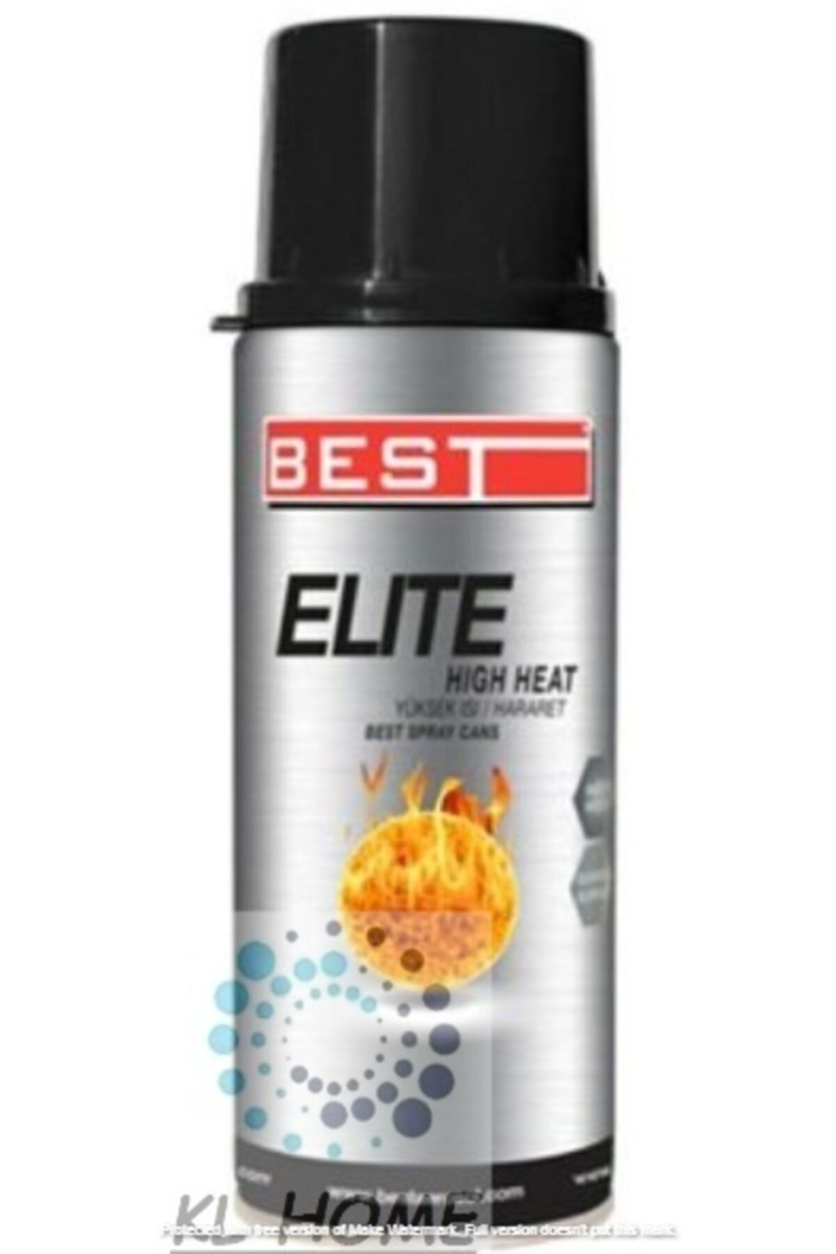 AZS EKO 600°c Elit Siyah Sprey Motor Egzos - Soba - Şömine - Fırın Için Özel Süper Isı (HARARET) 400ml