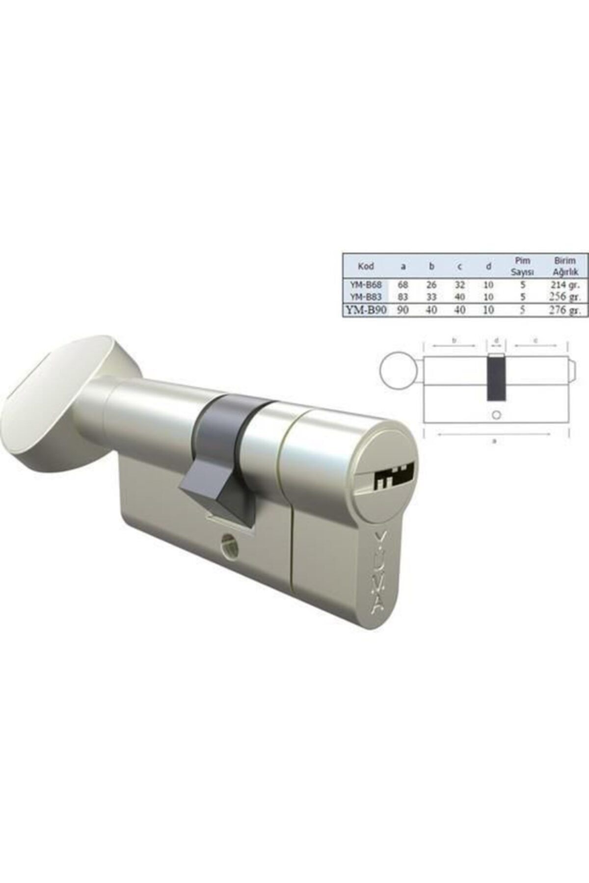 Yuma 68mm. Bilyalı Tuzaklı Mandallı Saten Barel Ym-b68btms