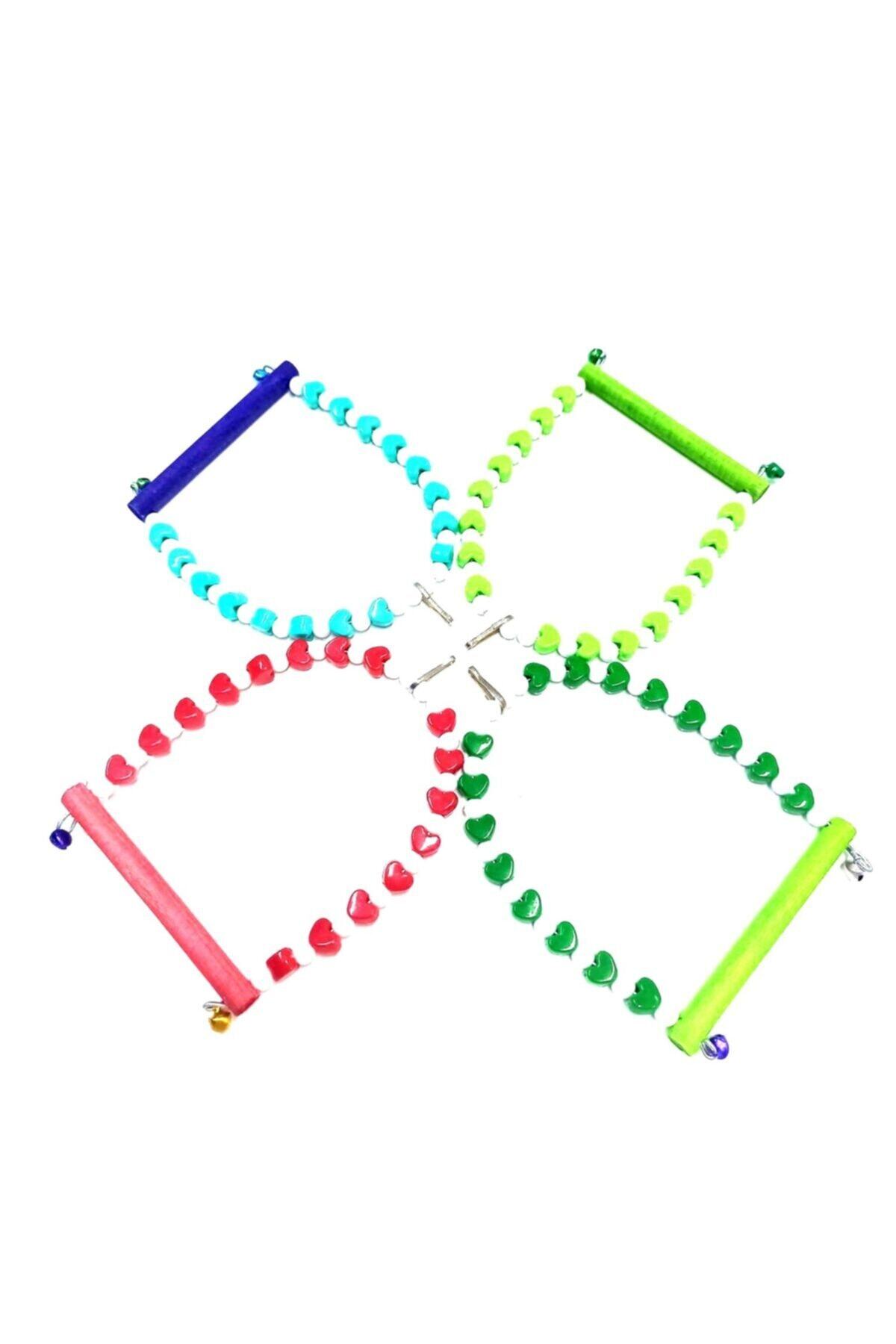 TROPİKAL Boncuklu Kuş Salıncağı 4 Lü ( Farklı Renklerde)