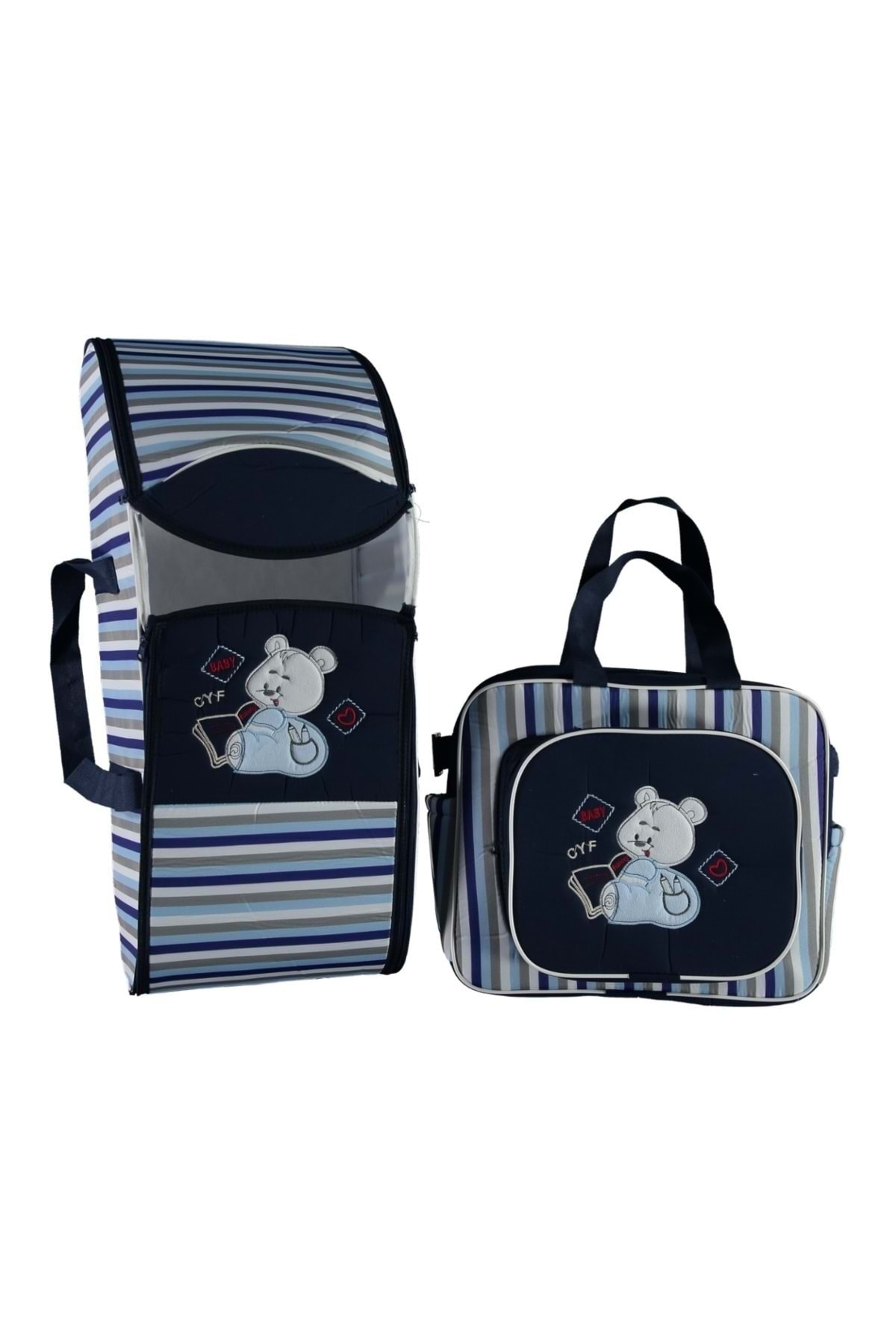 BAŞAK ÇOCUK GİYİM Bcg 325718 2li Taşıma Seti Ayıcıklı Fitili - Lacivert - Standart
