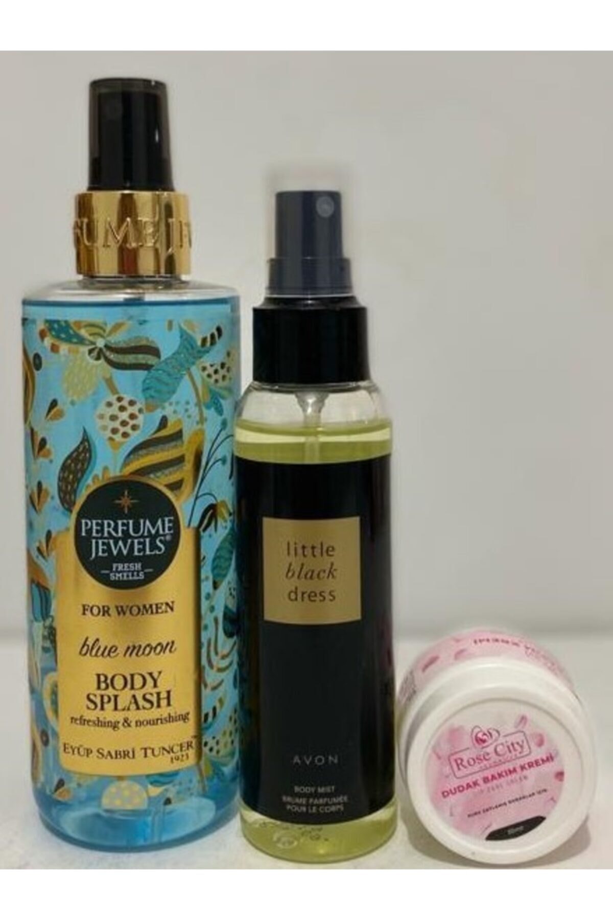 Eyüp Sabri Tuncer Eyüp Sabri Blue Moon Vücut Spreyi+avon Littleblack Vücut Spreyi Alana Rosecity Dudak Kremi