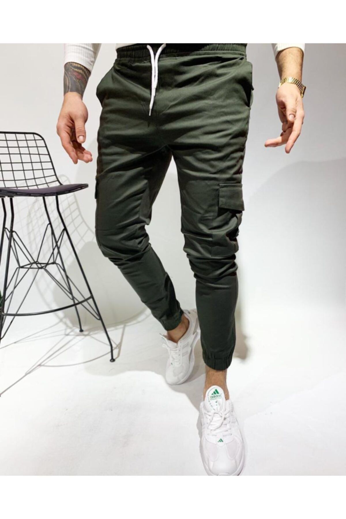 ukdwear Erkek Slimfit Likralı Kargo Cep Pantolon