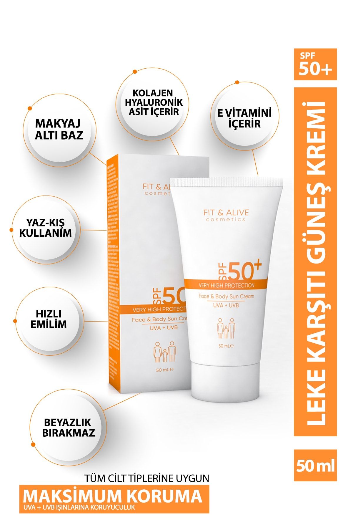 fit alive fitalive 50 spf leke karsiti gunes kremi 50 ml fiyati yorumlari trendyol
