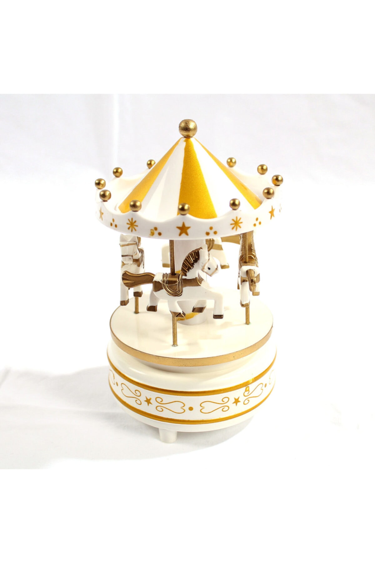 buradanaldım Altın Nostaljik Atlı Karınca Müzik Kutusu