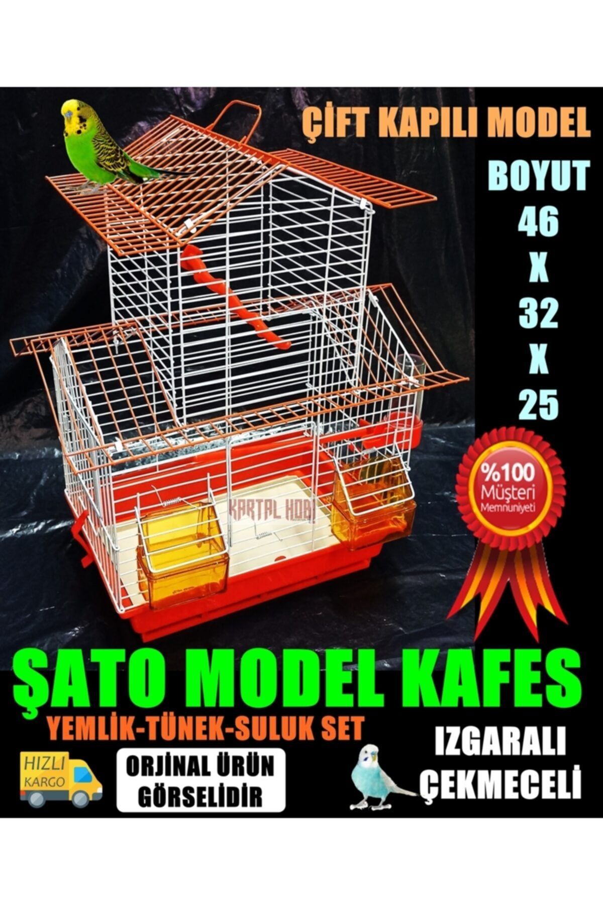 dayang sato muhabbet kusu kafesi lux cekmeceli izgarali 46x32x25 tam set fiyati yorumlari trendyol