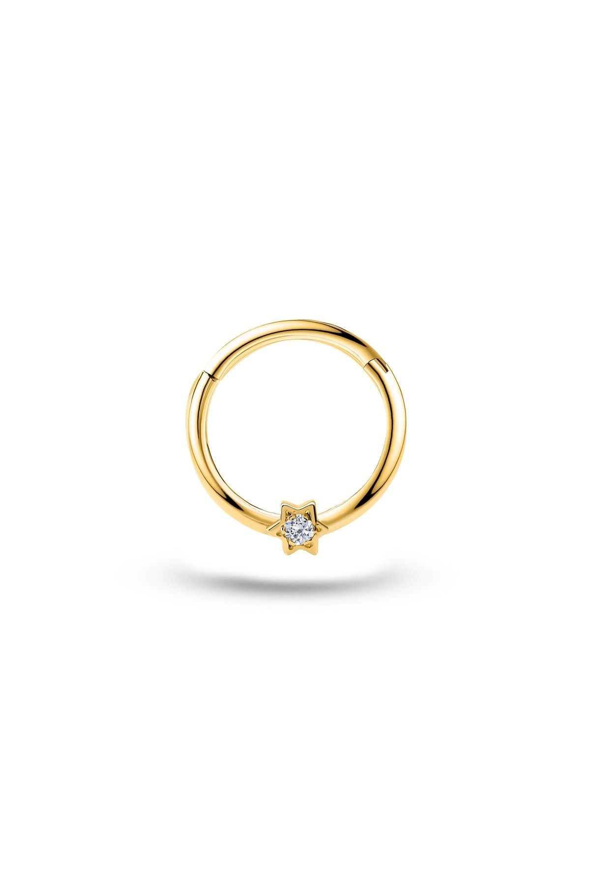 La Tua Luce Jewelry Kadın Pırlanta Yıldız Clicker 14 Ayar Altın