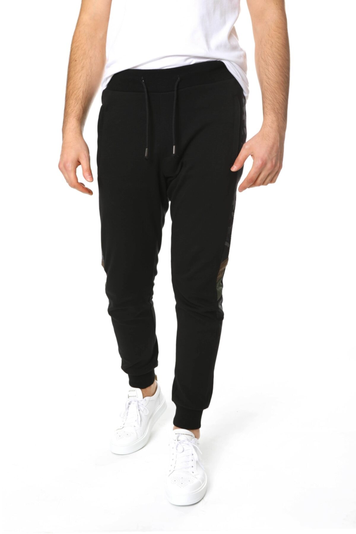 linke Casual Kamuflaj Şeritli Spor Pantolon