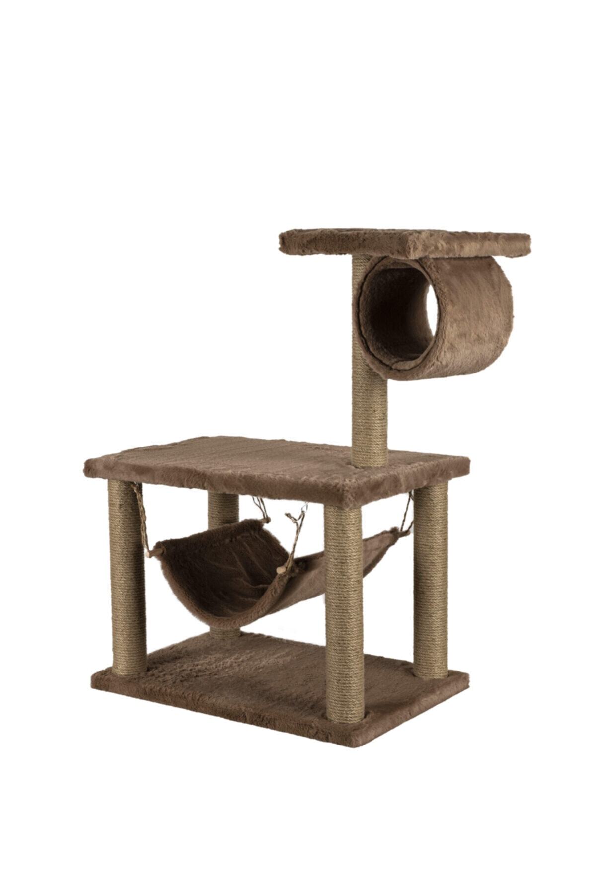 Lion Pet Kedi Tırmalama Hamaklı 86 Cm Kahverengi