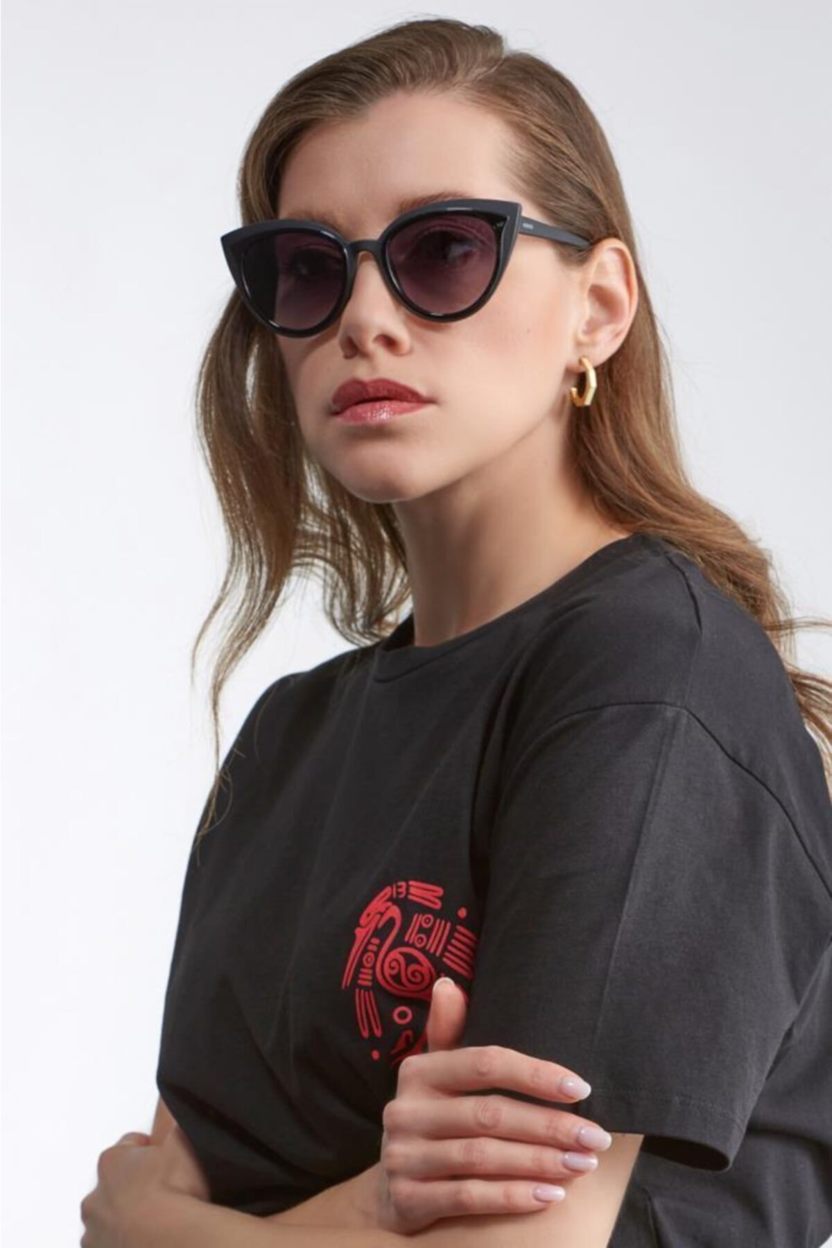 Guess Kadın Güneş Gözlüğü Gu 7628/s Col 001b 52-21-145