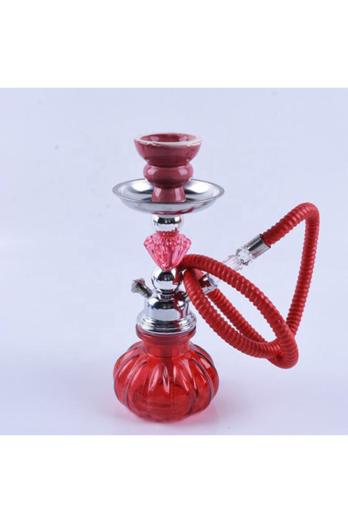 Sevilen Hediyeler Kırmızı Renk Mini Nargile Takımı