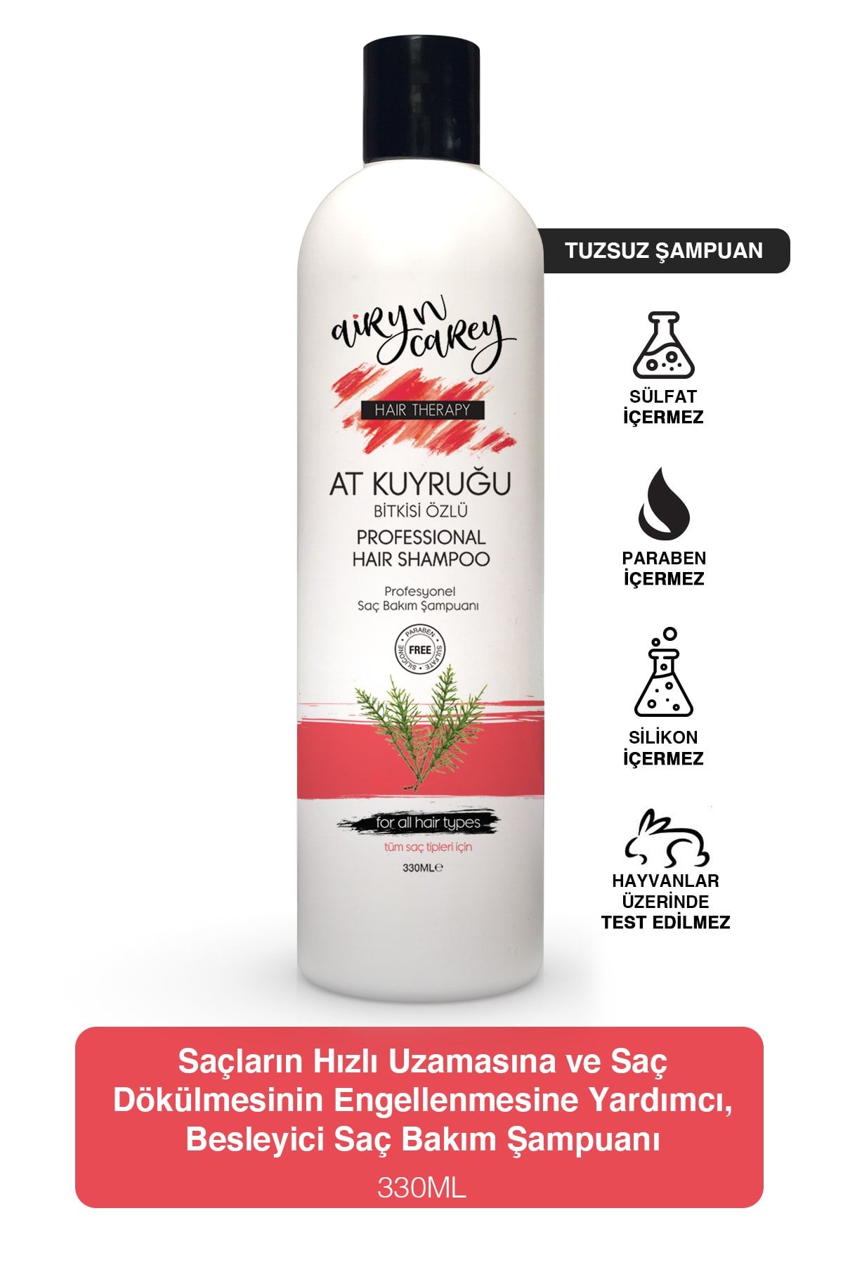 airy n carey at kuyrugu bitkisi ozlu sac koku guclendirici dolgunlastirici sulfatsiz sampuan 330ml 8682983700522 fiyati yorumlari trendyol