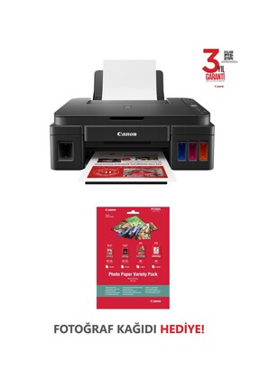 G3416 Wi-Fi + Tarayıcı + Fotokopi Renkli Tanklı Yazıcı+Fotoğraf Kağıdı Image 0