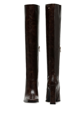 Cebbı2 2pr Kahverengi Kadın Topuklu Çizme Image 4