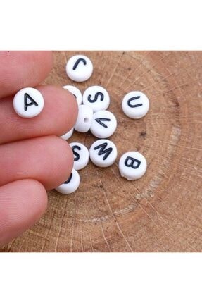 Yassı Harf Boncuk 75 Adet Image 1