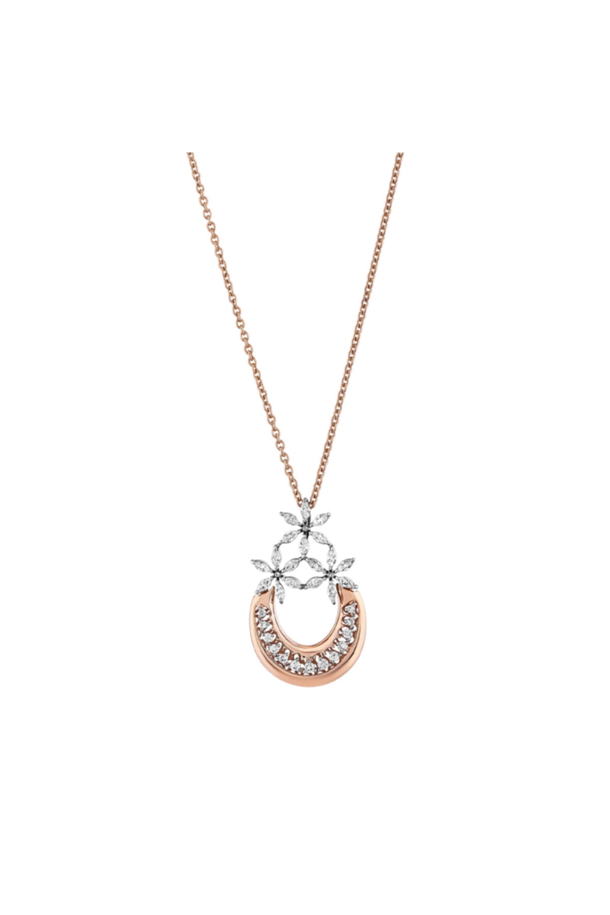 Barok Diamond Pırlanta Kolye 0.80 Ct E Vs 18k
