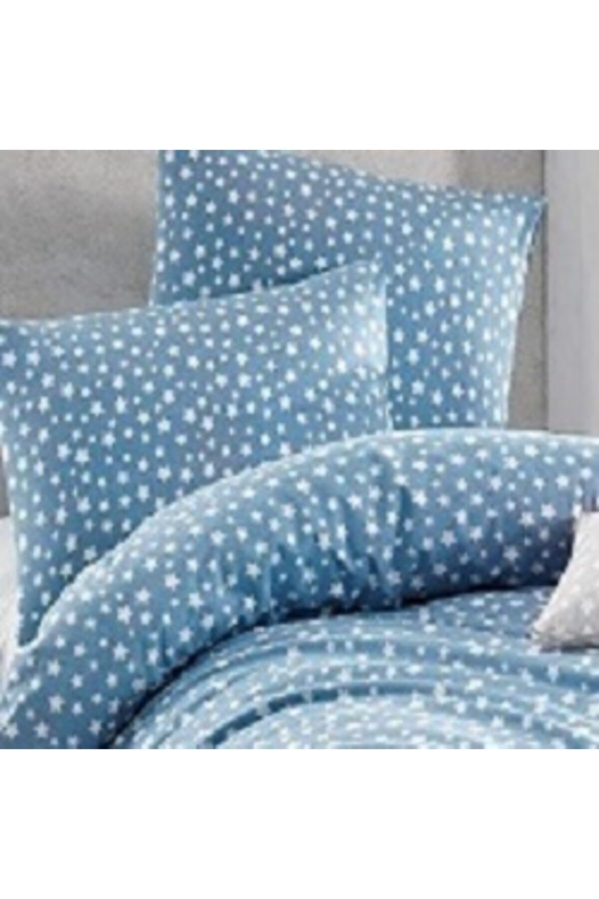 üntaş Life 50x70+20cm Kapaklı Yastık Kılıfı 1 Adet Mavi Yıldız Ecmaviyas