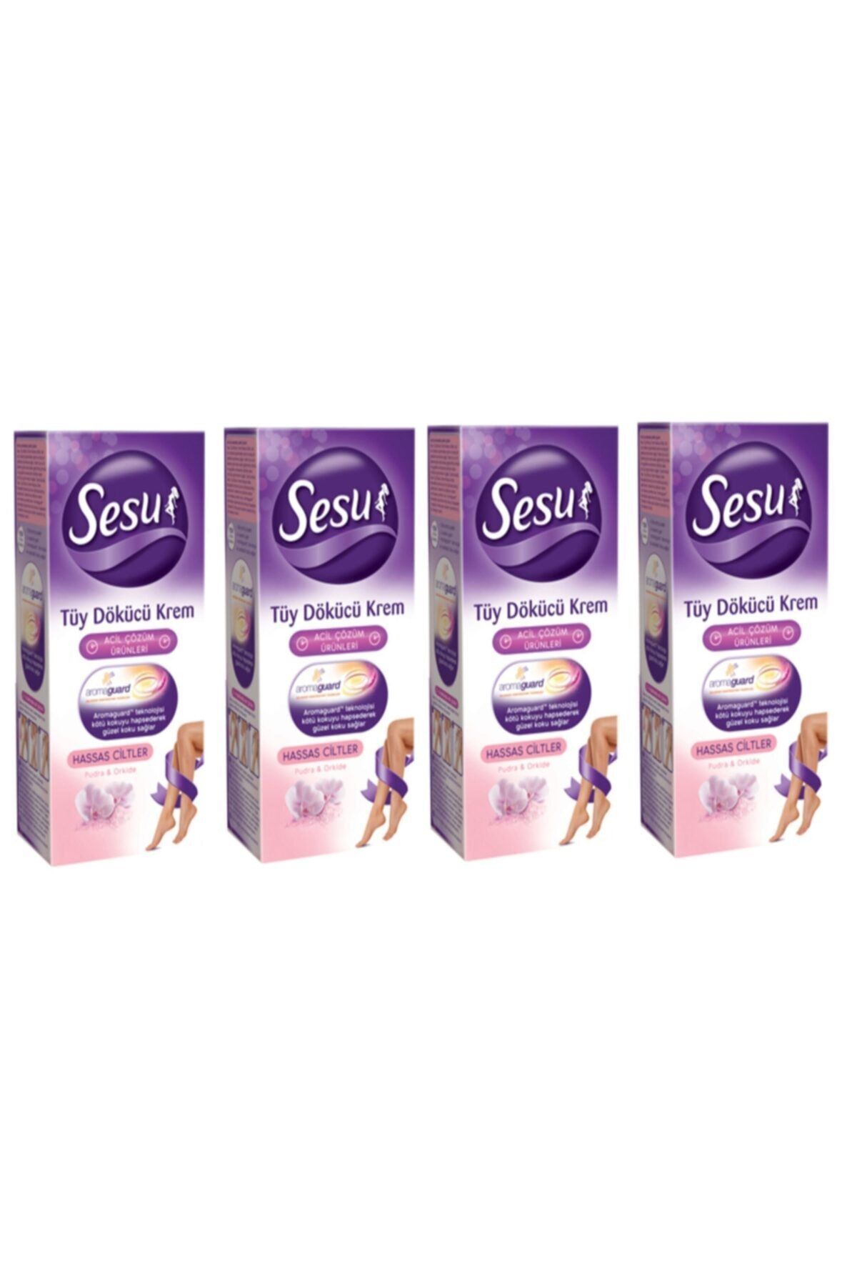 Sesu Ince Tüyler Için Tüy Dökücü Krem 100 ml  4 lü Paket