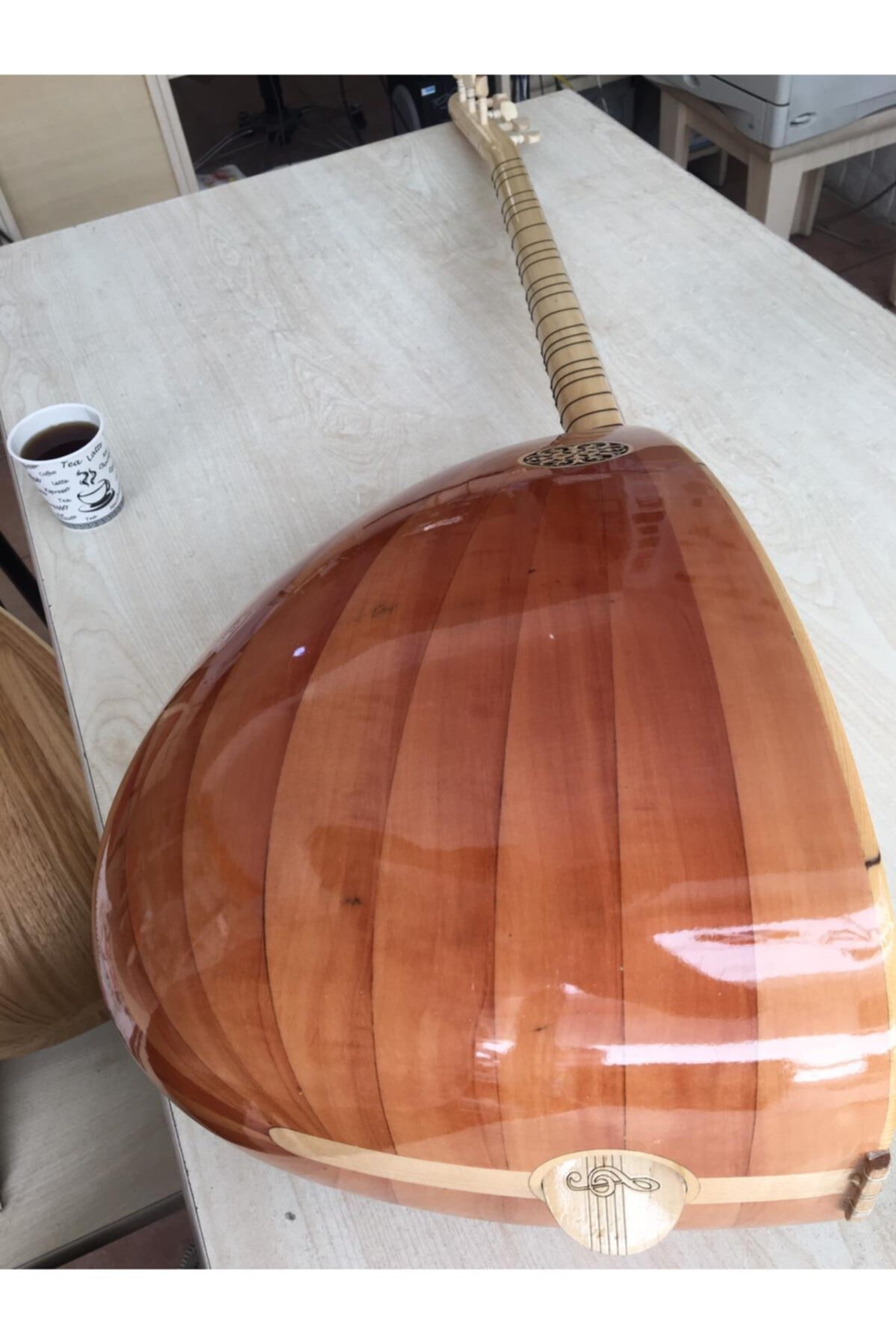 nihal saz evi Yari Profesyonel 42 Tekne Uzun Divan Baglama
