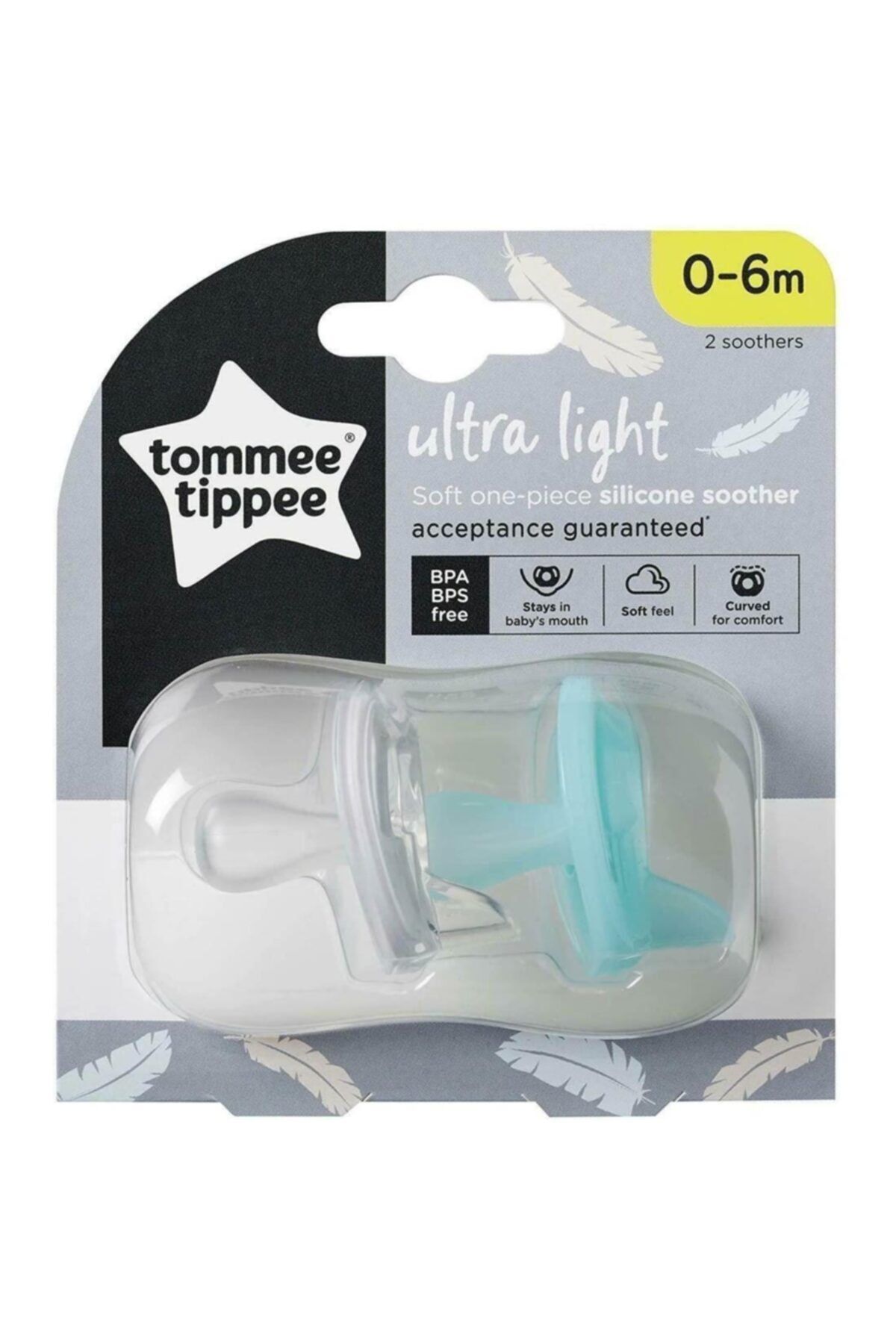 tommee tippee Doğal Ultra Light 2li Silikon Emzik 0-6 Ay