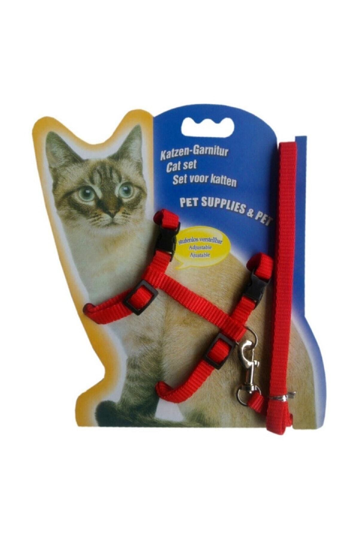 TİNEKE Kedi Göğüs Tasması Ve Gezdirme Seti (kırmızı) 35606