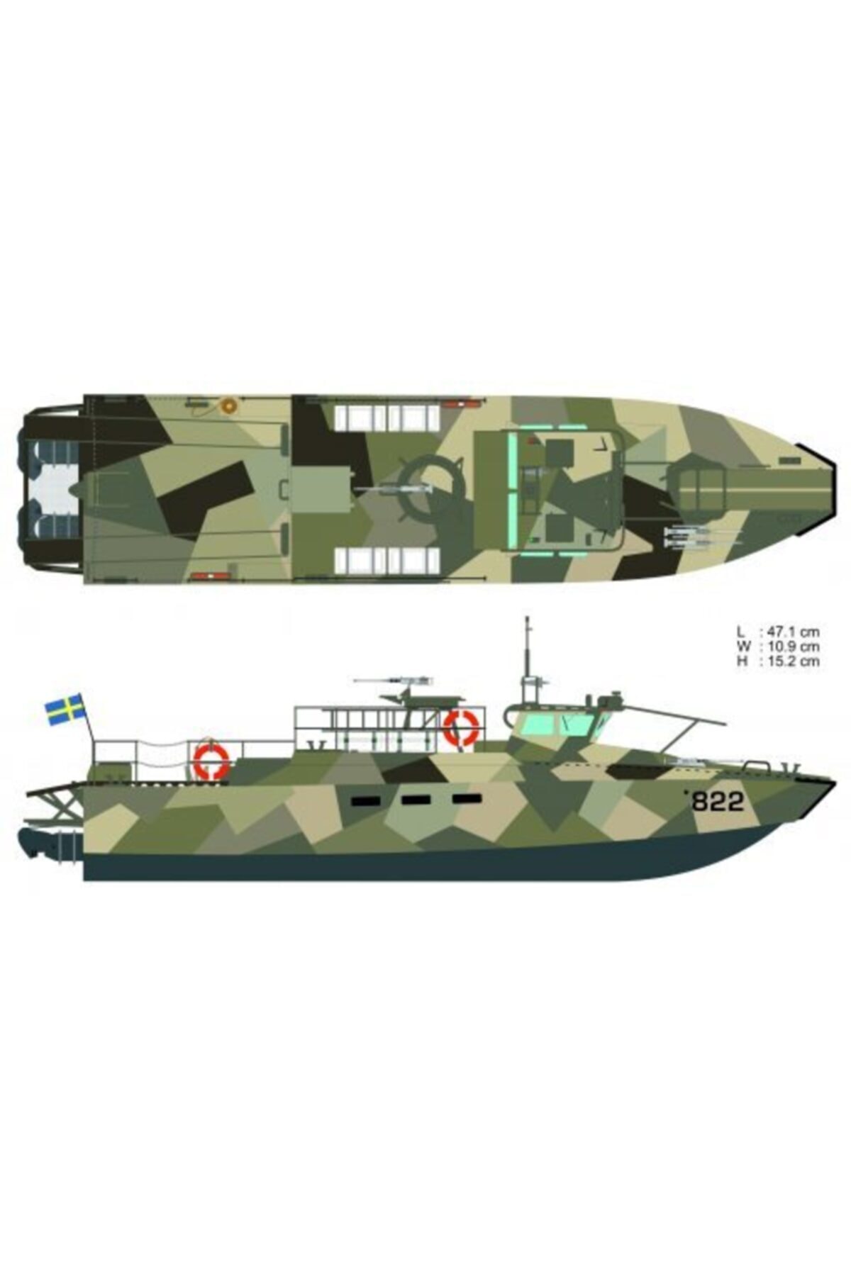 Türk Model Cb 90 Ahşap Gemi Maketi 1/35