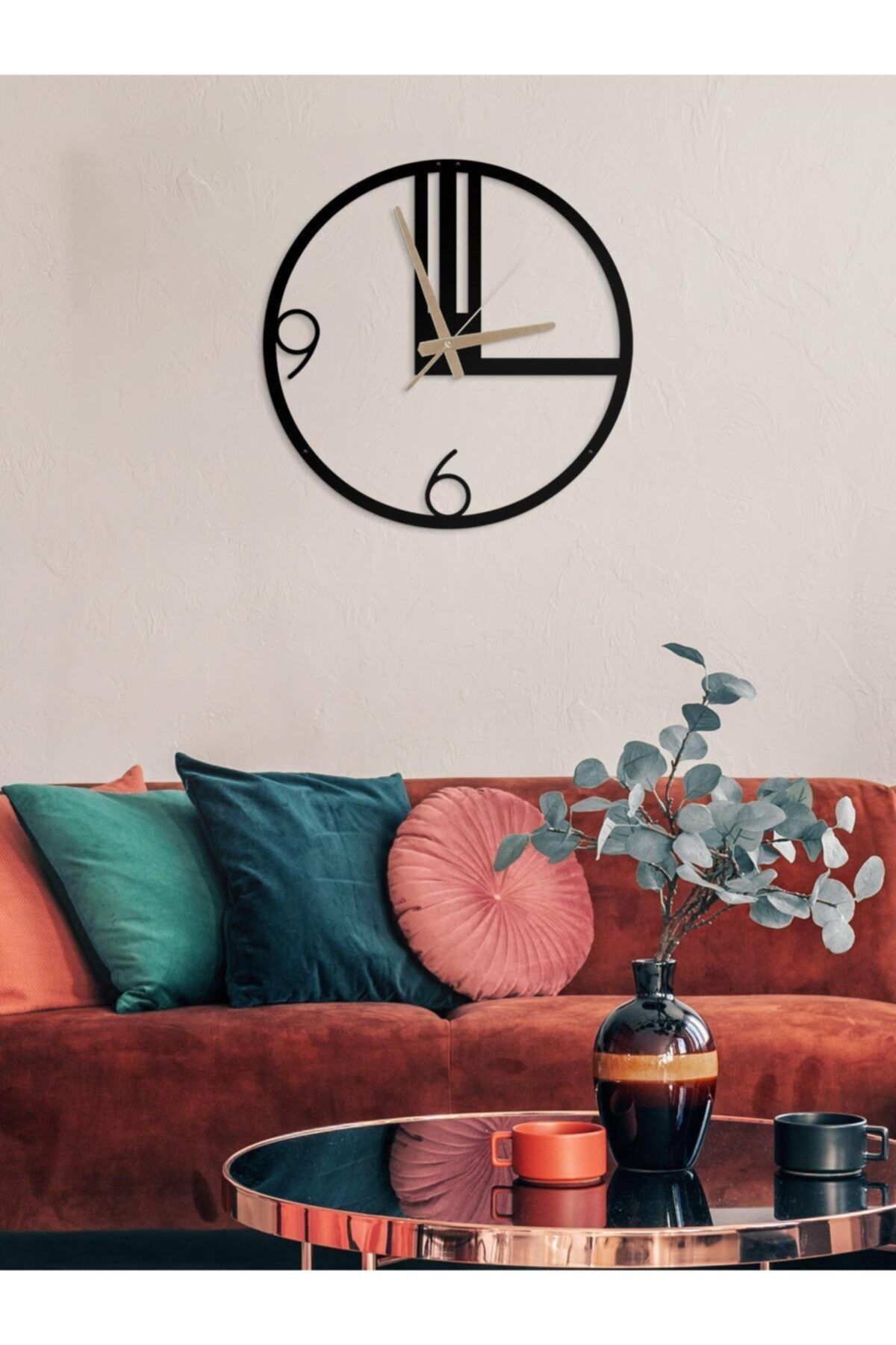 Metalium Concept Dekoratif Metal Duvar Saati 60x60cm