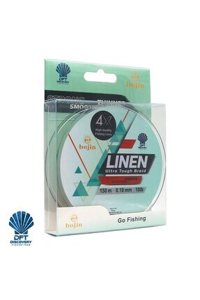 DFT Bojin 4X Linen İp Misina 0.10 mm  150 m  Yeşil Image 0